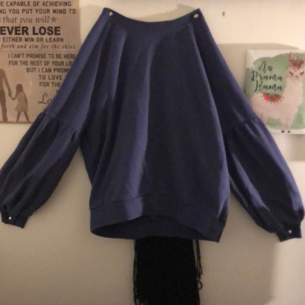 Purple pull over sweatshirt